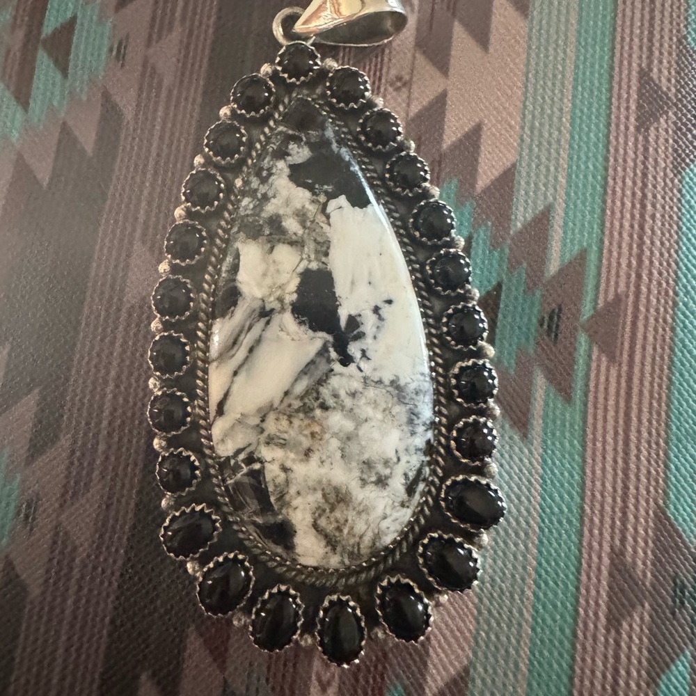 Large Sterling Silver Pendant with Large Bale